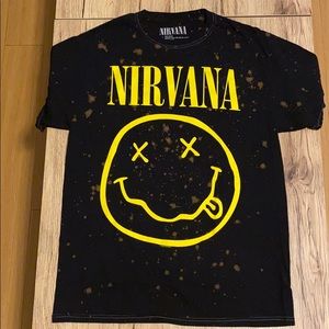 Nirvana acid wash graphic tee